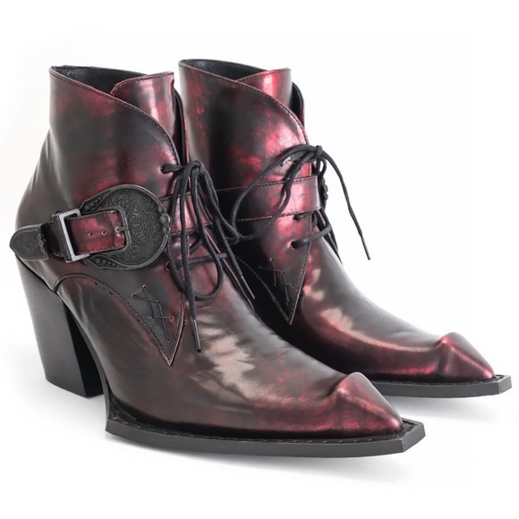 John Fluevog Shoes - John Fluevog Boots Va-Va-Voom in Burgundy! – Size 9